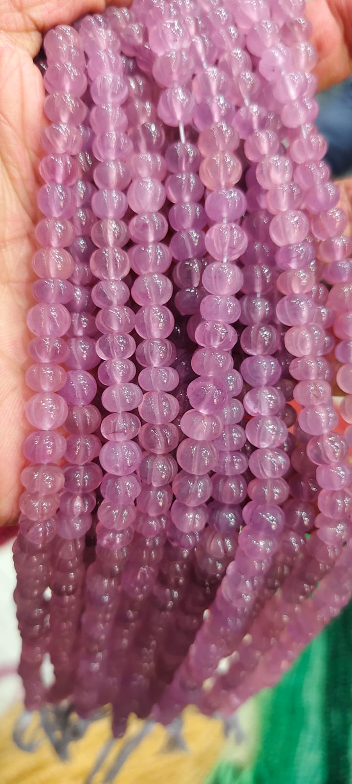 Ruby Barrel Beads