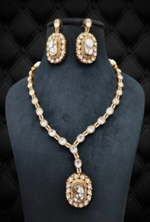 White Pearl & Polki Fusion Set